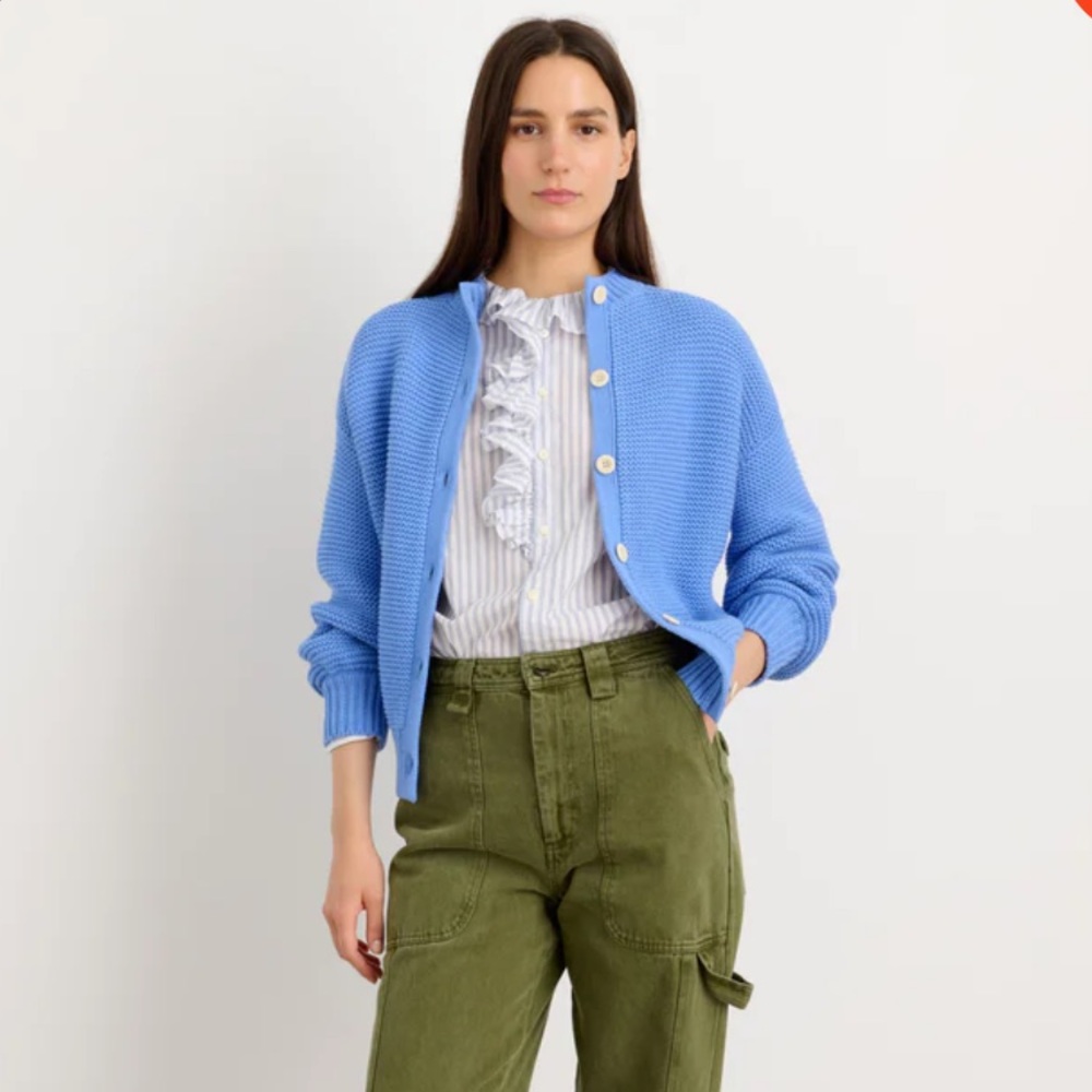Alex Mill Button-Back Sweater in French Blue